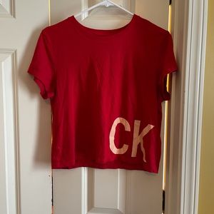 Red Calvin Klein Shirt